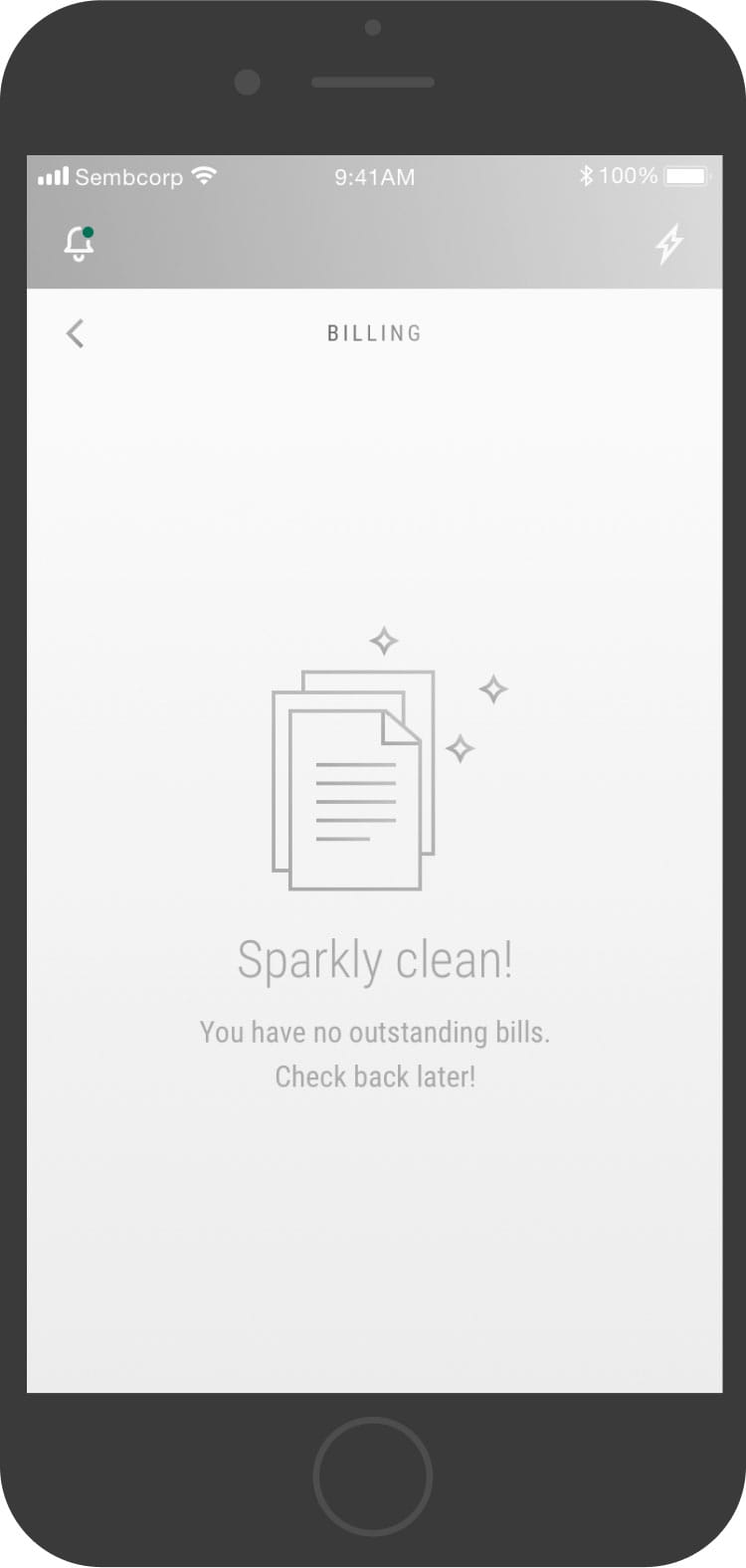 Usage screen